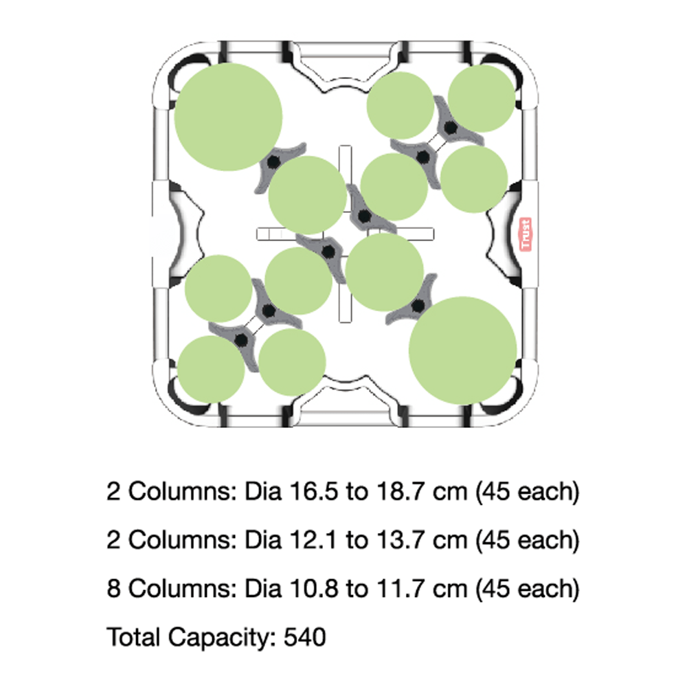 TRUST Commercial® Adjustable Plate Cart - Grey - TEM IMPORTS™