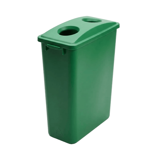 Trust® Commercial Slim Bin Lid – Green, Two-Bottle Opening - TEM IMPORTS™