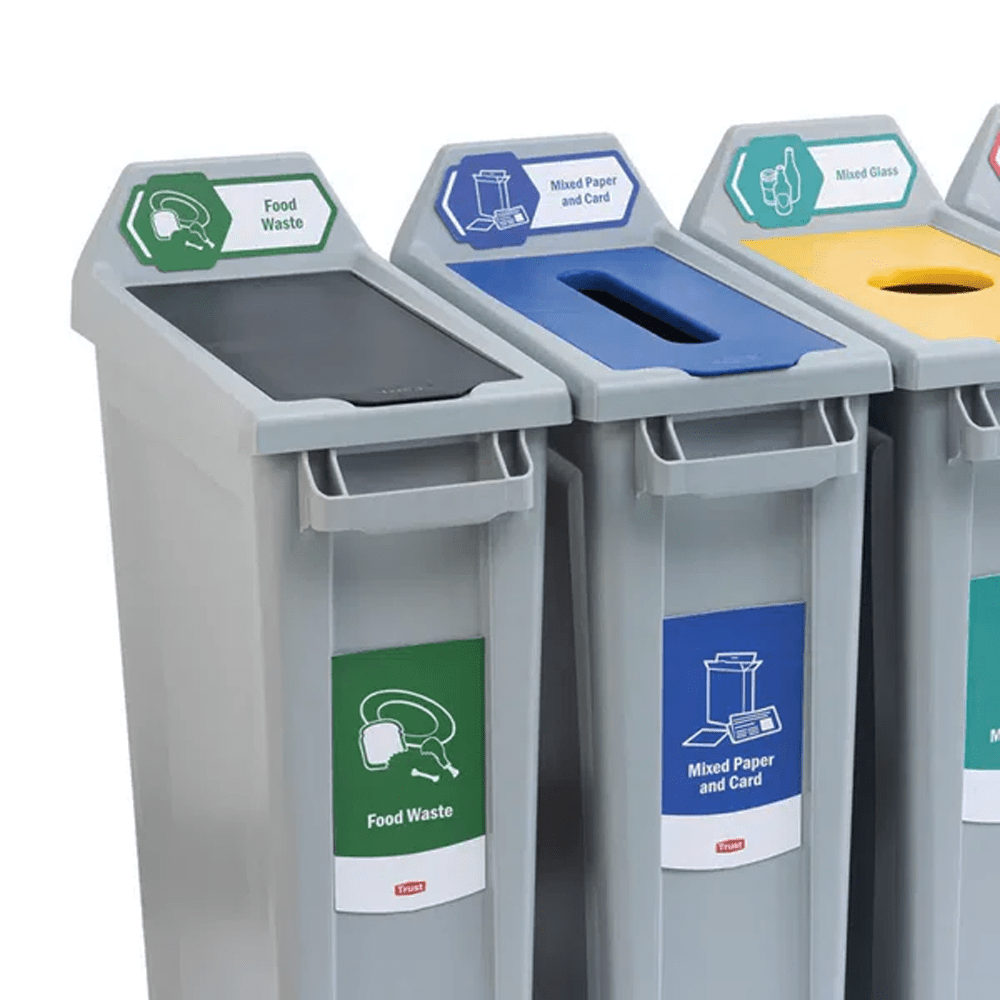 TRUST® Commercial Waste Sorting Label For Slim Bin - Set 13 Labels - TEM IMPORTS™