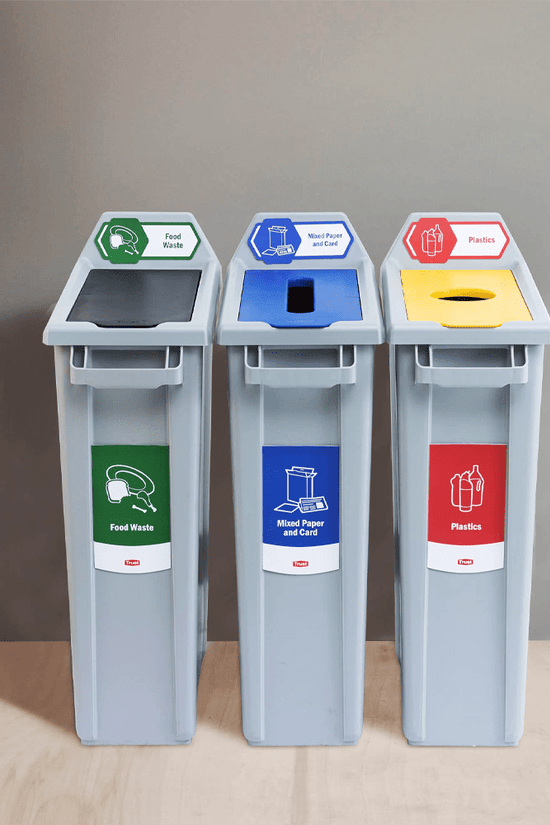 TRUST® Commercial Waste Sorting Label For Slim Bin - Set 13 Labels - TEM IMPORTS™