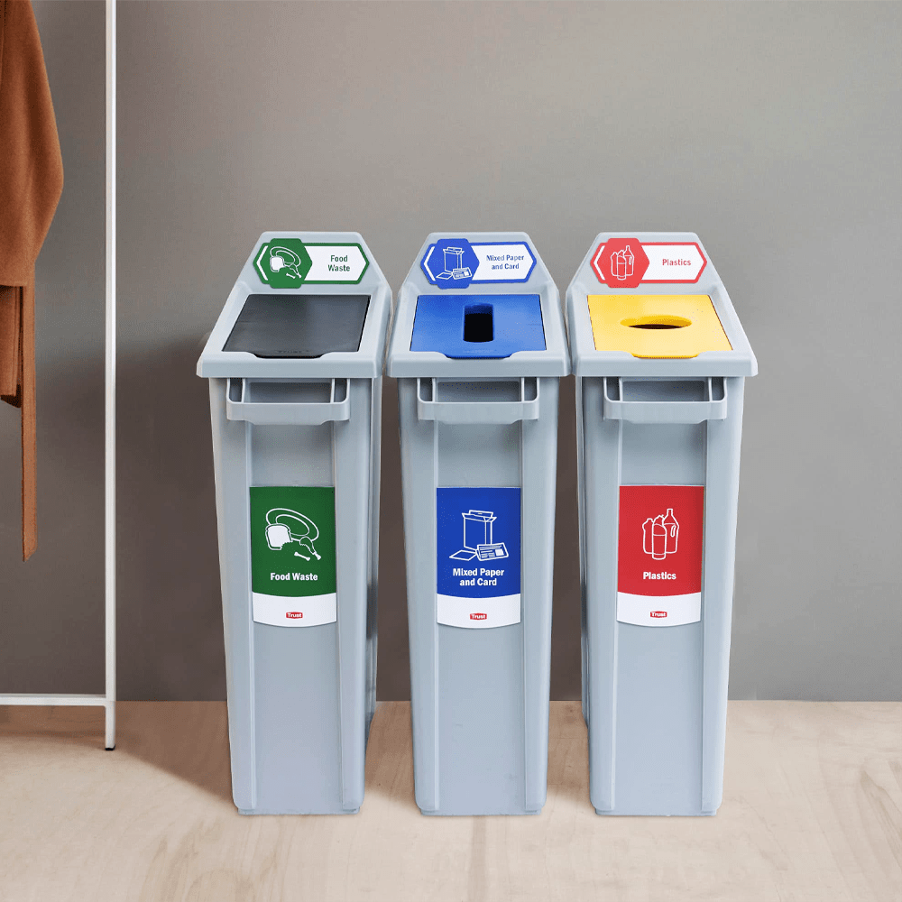 TRUST® Commercial Waste Sorting Label For Slim Bin - Set 13 Labels - TEM IMPORTS™