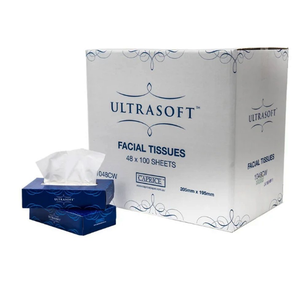 Ultrasoft Facial Tissue 2 Ply 100 Sheet - 48/CTN - TEM IMPORTS™