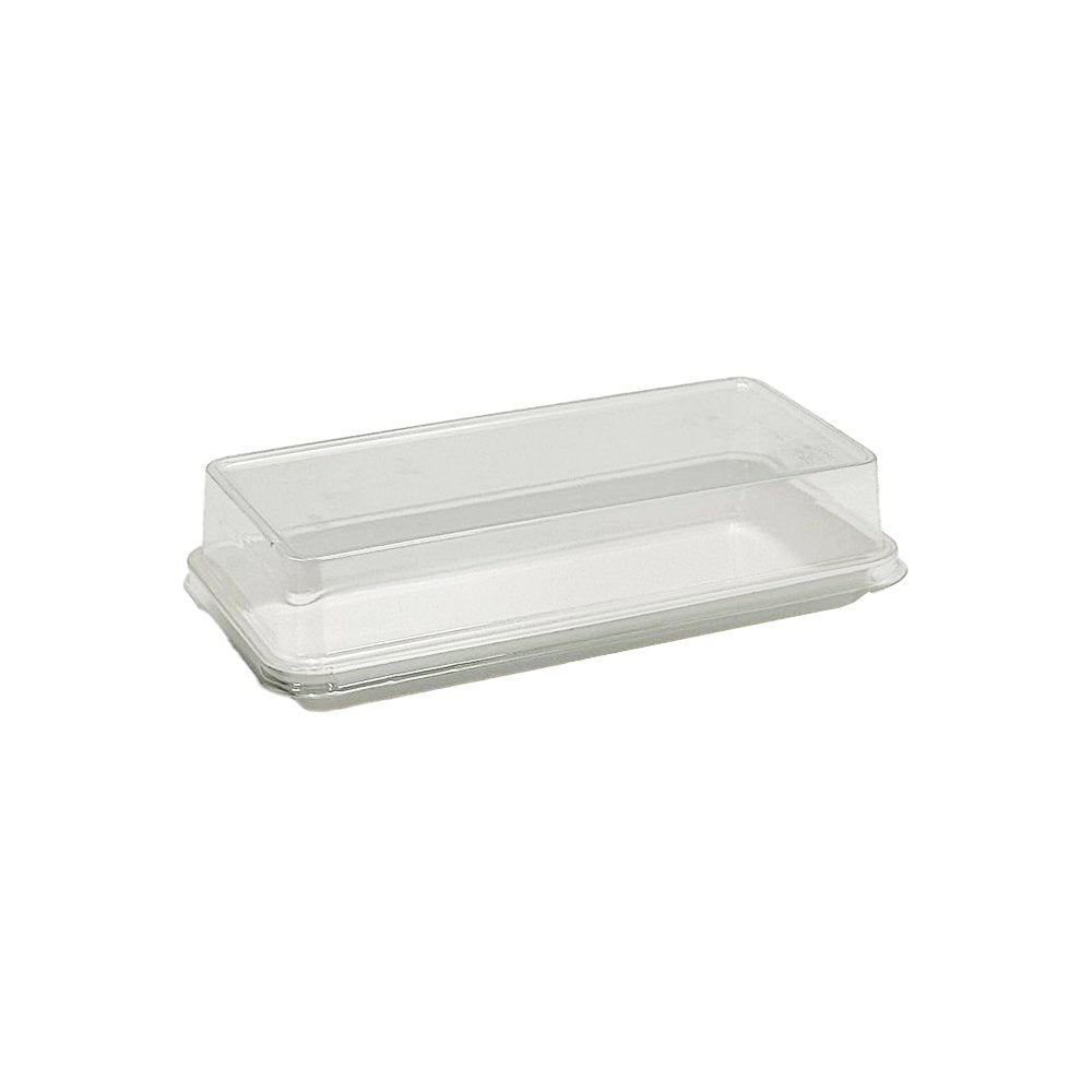 White Base Long Rectangular With Clear PET Lid - TEM IMPORTS™