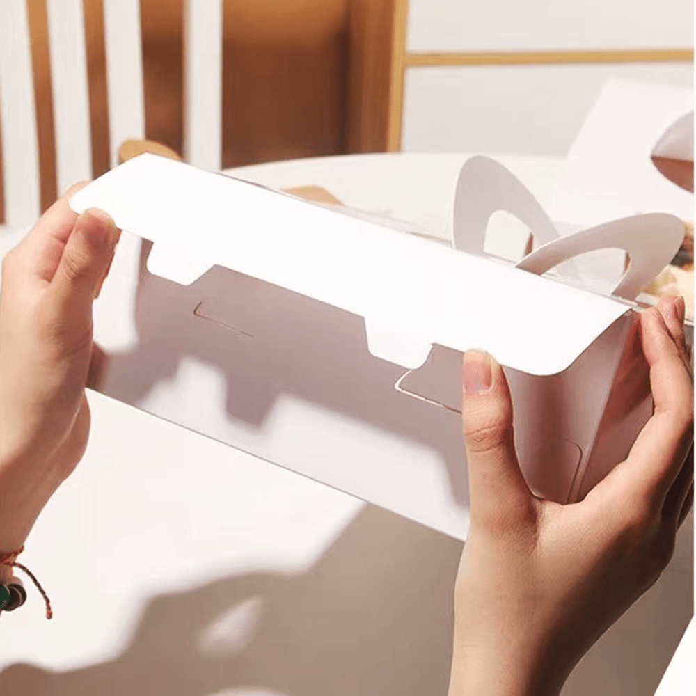 White Cake Box Window With Handle & 6 Compartment - TEM IMPORTS™