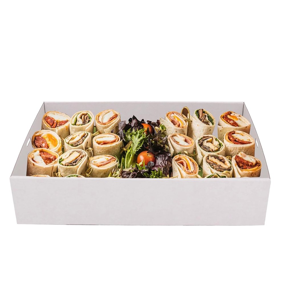 White Corrugated Rectangle Catering Tray - Medium - TEM IMPORTS™