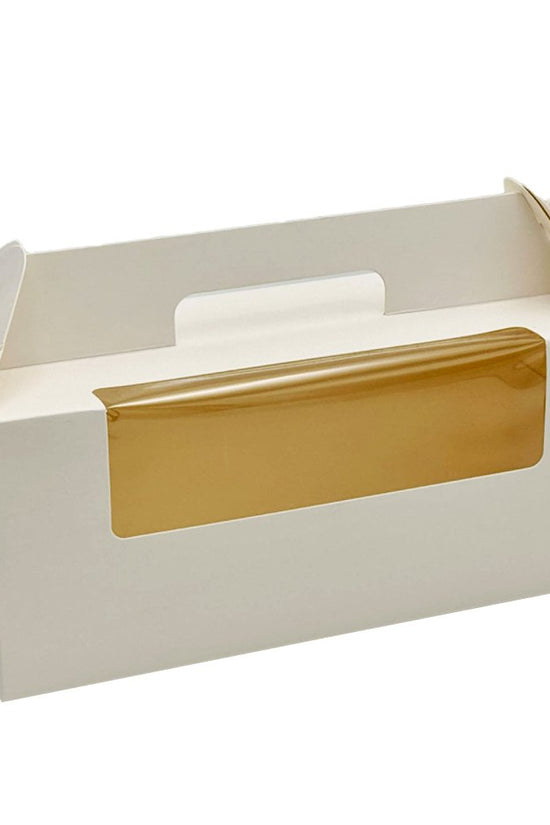 White Paper Cake Box Handle Window With Tray - TEM IMPORTS™