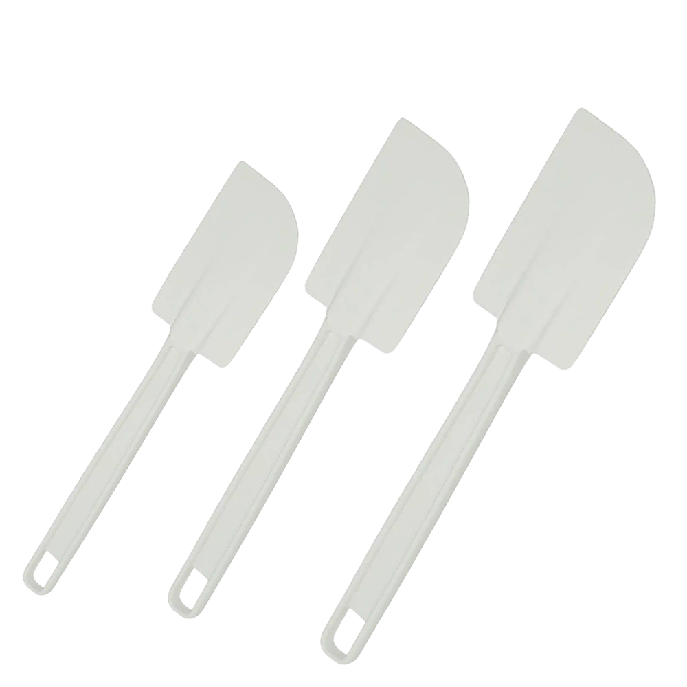 White Plastic Low Heat Spatulas EVA Blade - TEM IMPORTS™