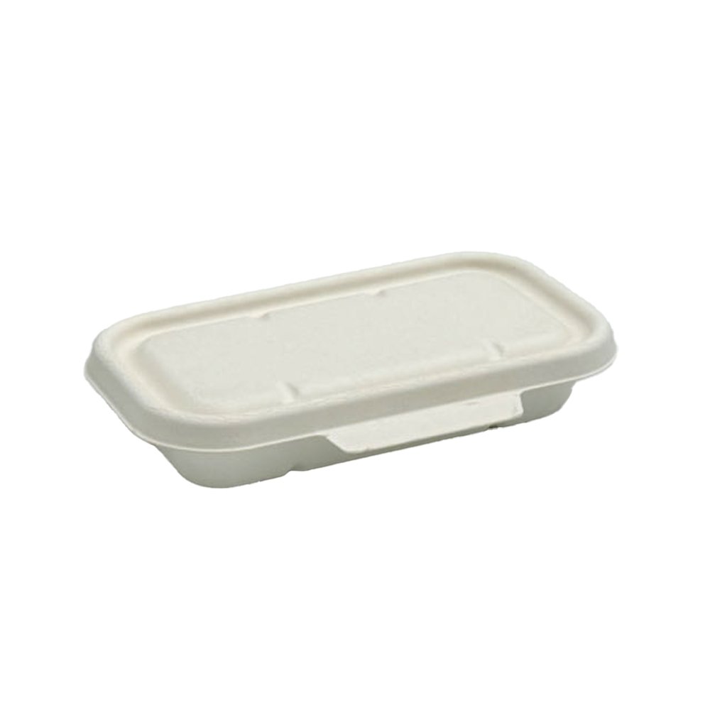 White Sugarcane Rectangular Lid Suits 700/900mL Trays - TEM IMPORTS™