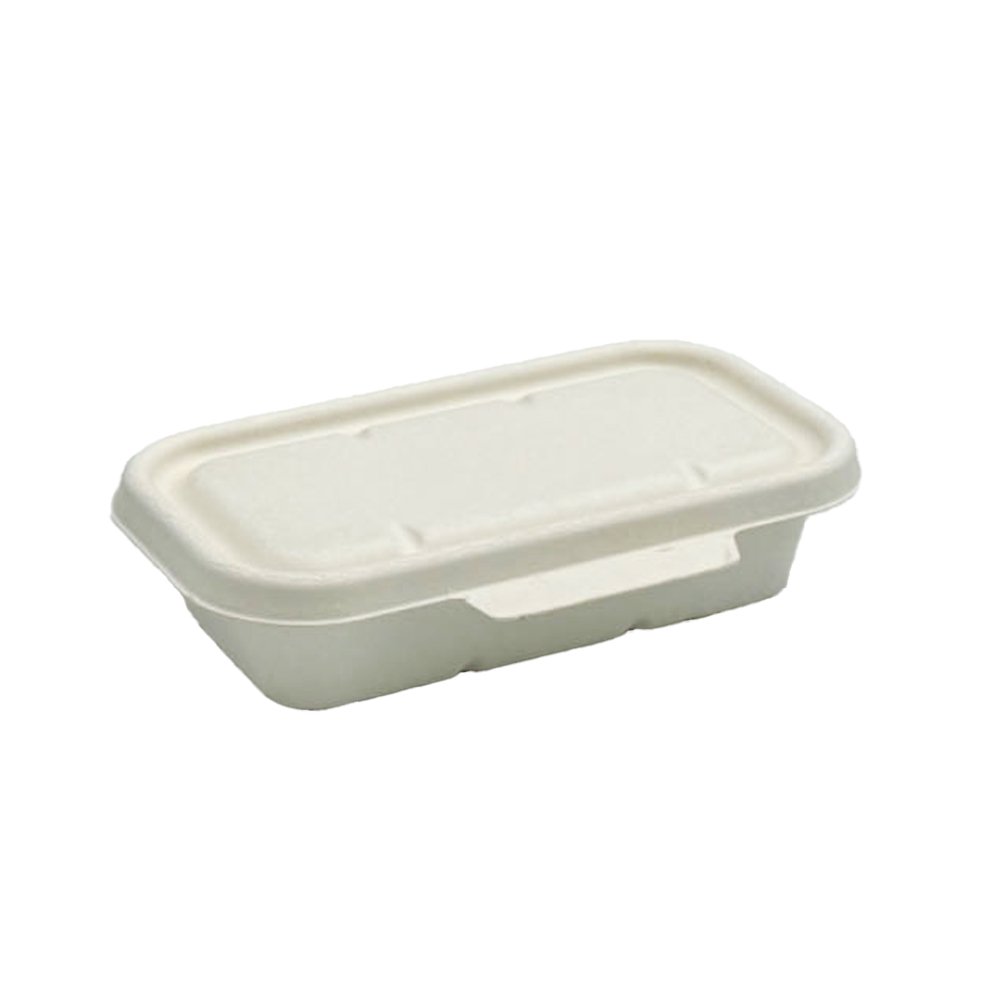 White Sugarcane Rectangular Lid Suits 700/900mL Trays - TEM IMPORTS™