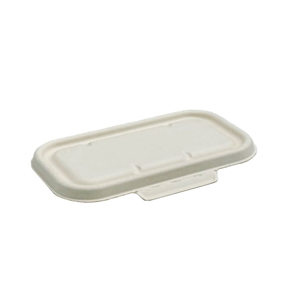 White Sugarcane Rectangular Lid Suits 700/900mL Trays - TEM IMPORTS™