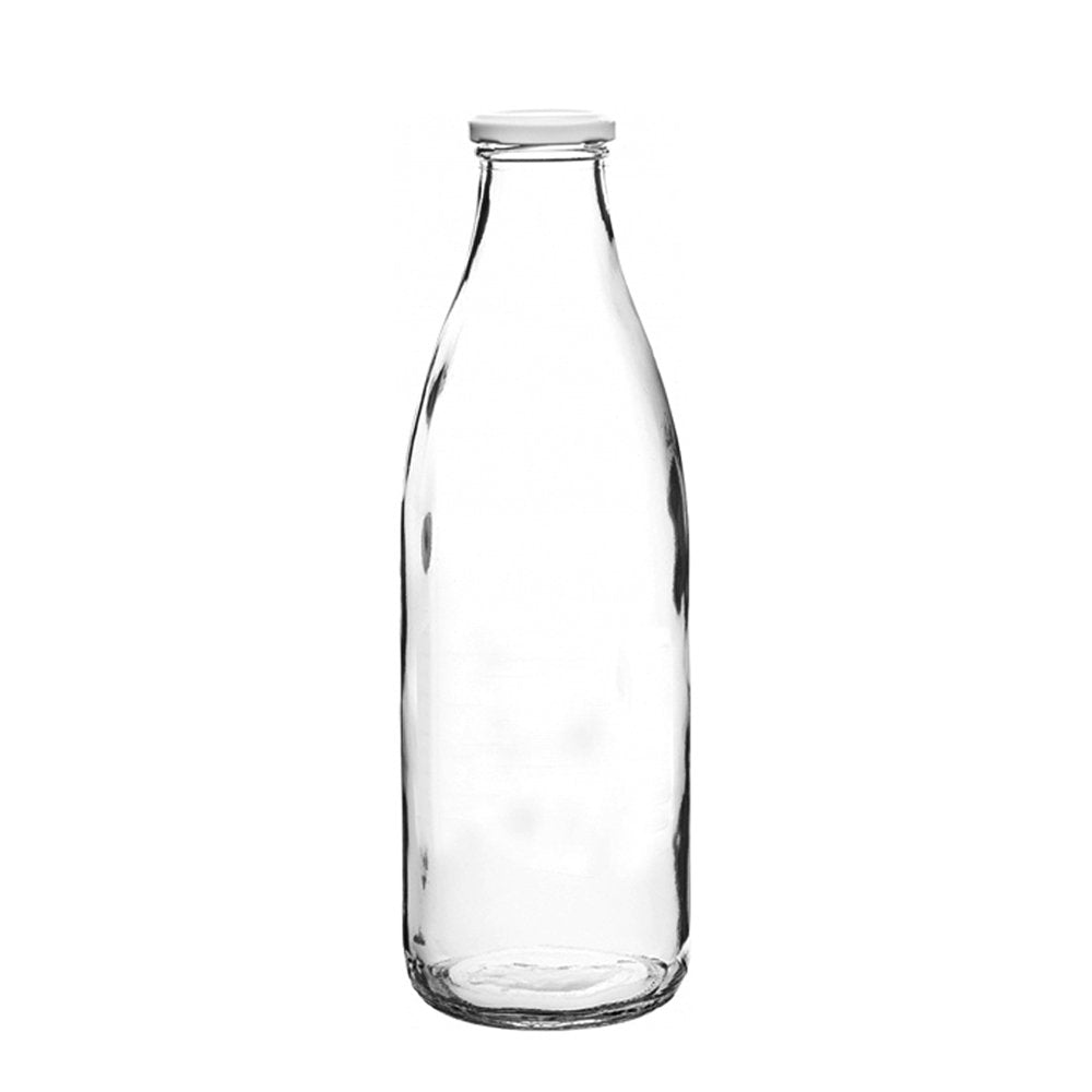 1000mL Vintage Milk Glass Bottle With Metal Cap - TEM IMPORTS™