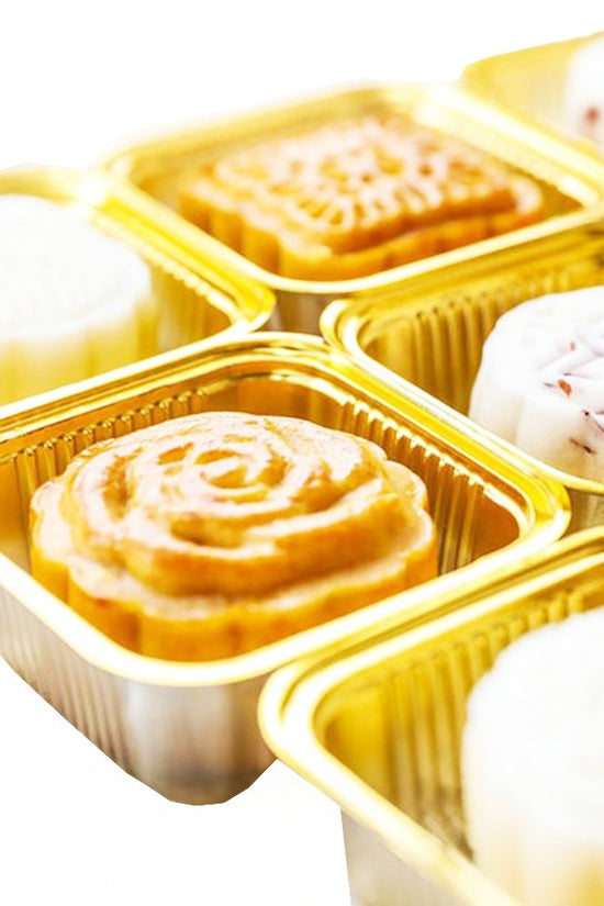 100g Square Gold Moon Cake Tray - Pk100 - TEM IMPORTS™
