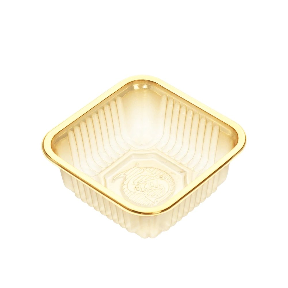 100g Square Gold Moon Cake Tray - Pk100 - TEM IMPORTS™