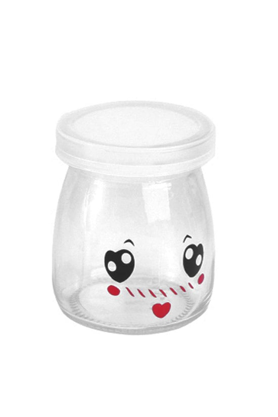100mL Novelty Pudding Glass Jar With Soft PE Lid