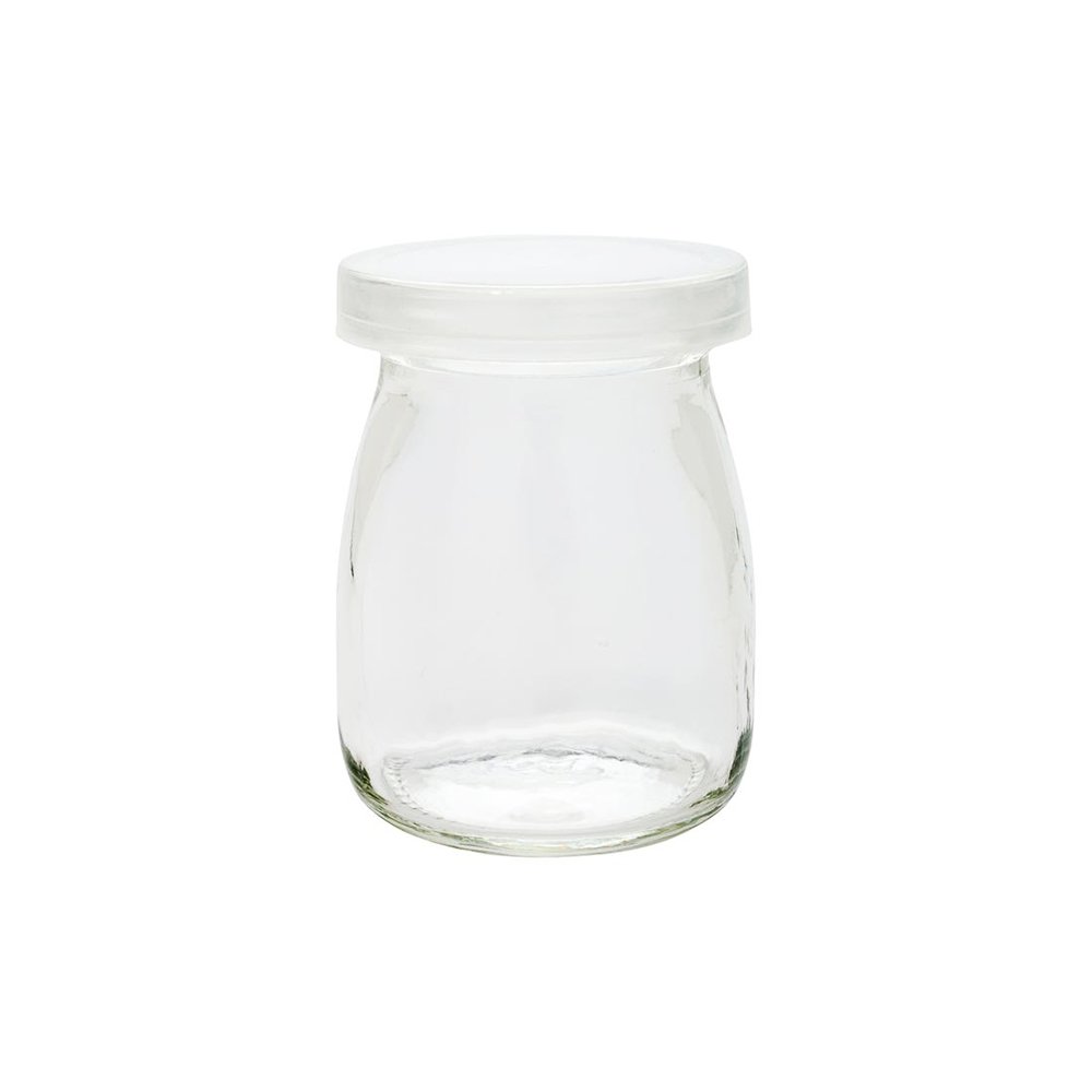 100mL Plain Pudding Glass Jar With Soft PE Lid