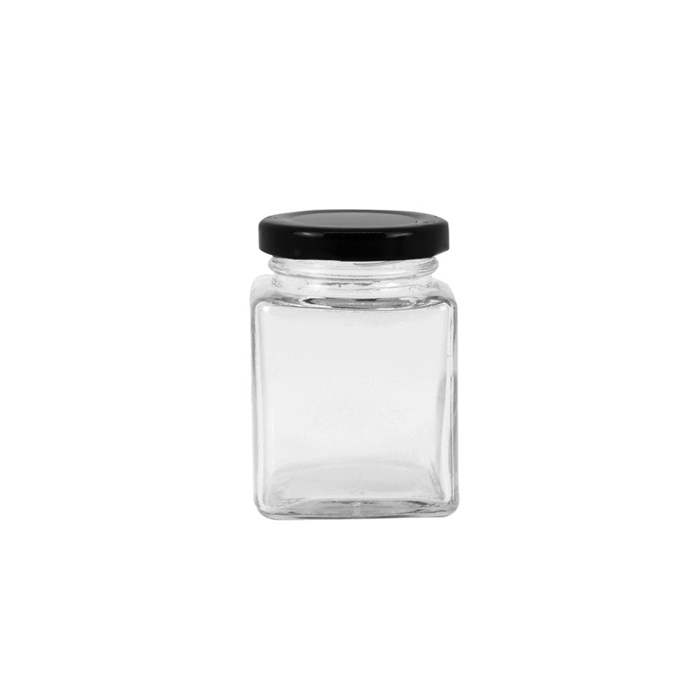 100mL Square Glass Jar With Metal Twist Lid - TEM IMPORTS™