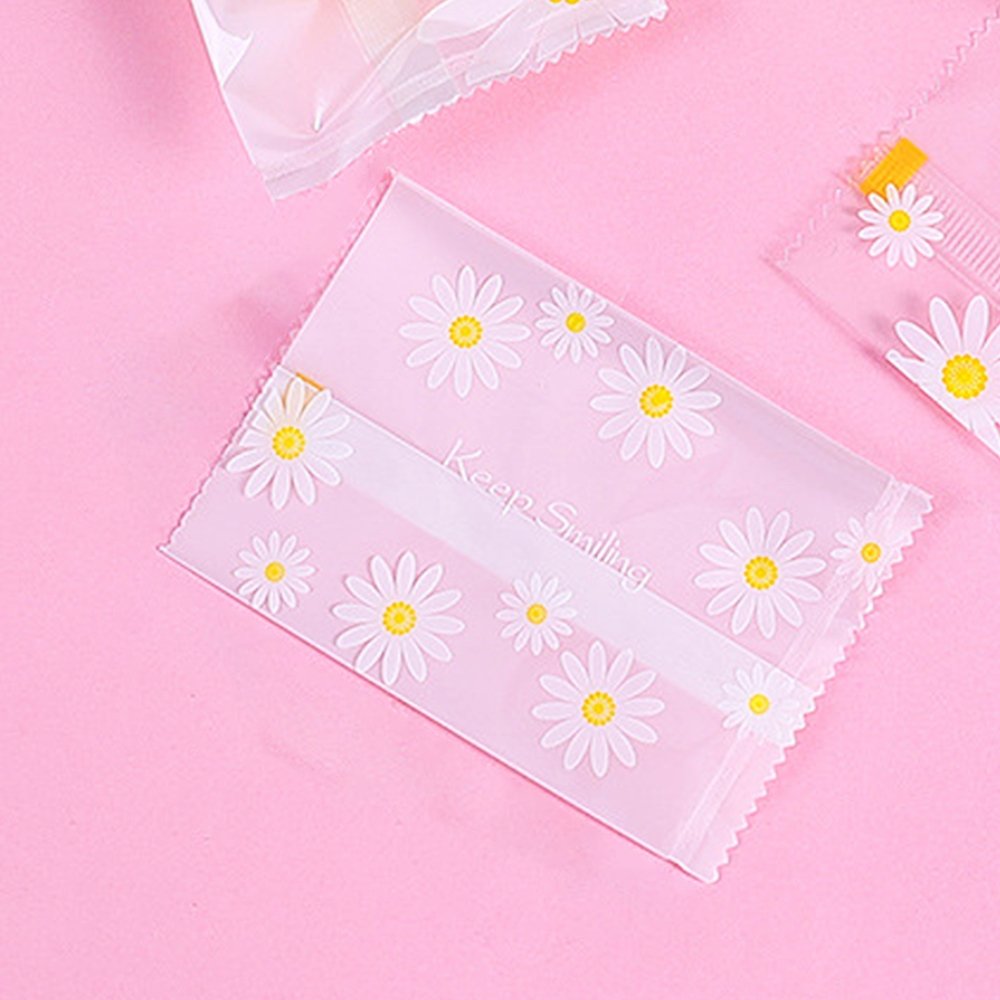 100x70mm Heat Sealable Daisy Flower Nougat Bag