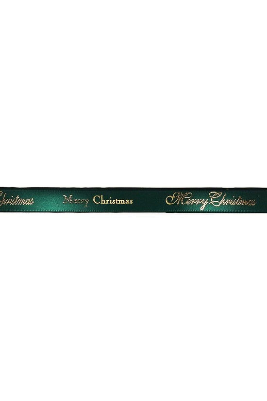 10mm Satin Ribbon - Merry Christmas Green - TEM IMPORTS™