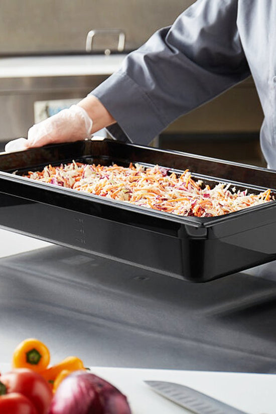 1/1 Size Steam Pan Polycarbonate Black - 12.6L - TEM IMPORTS™