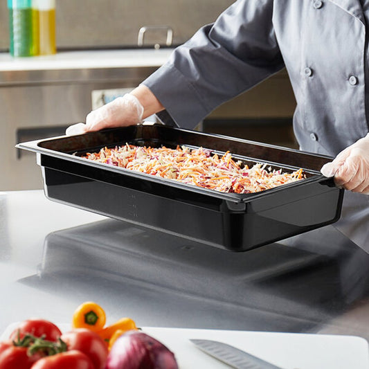 1/1 Size Steam Pan Polycarbonate Black - 12.6L - TEM IMPORTS™