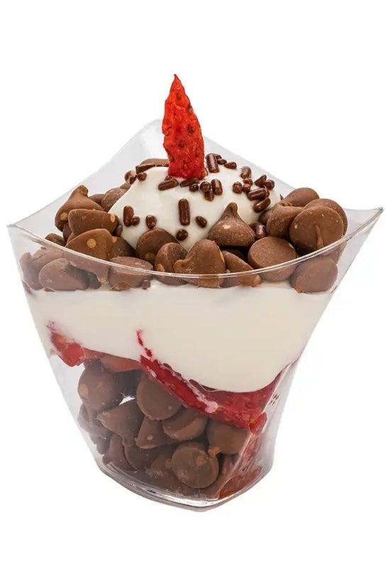 110mL Clear Mini Triangle Wave Dessert Cup - TEM IMPORTS™