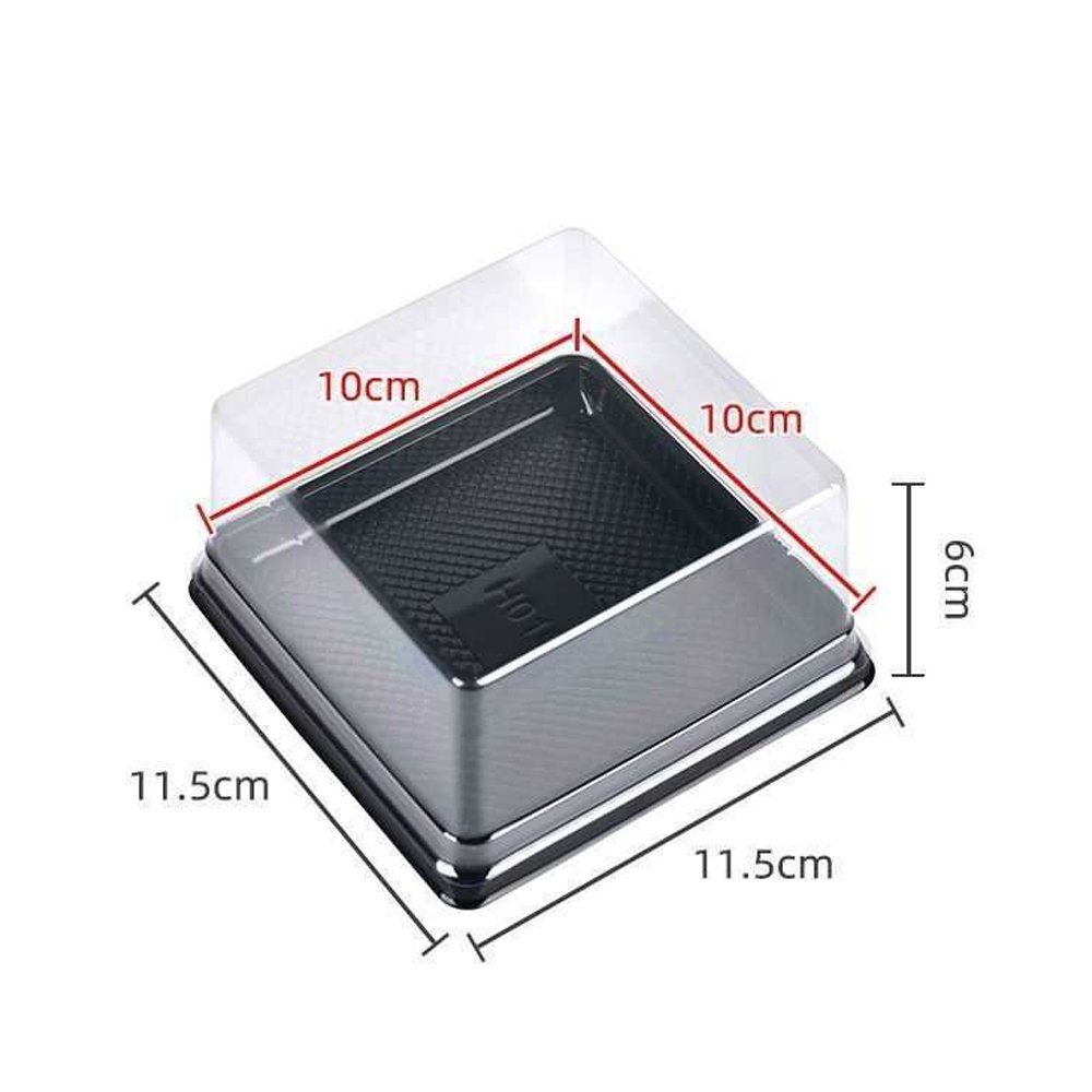 115x115x60mm Individual Black Square Container With Lid - TEM IMPORTS™