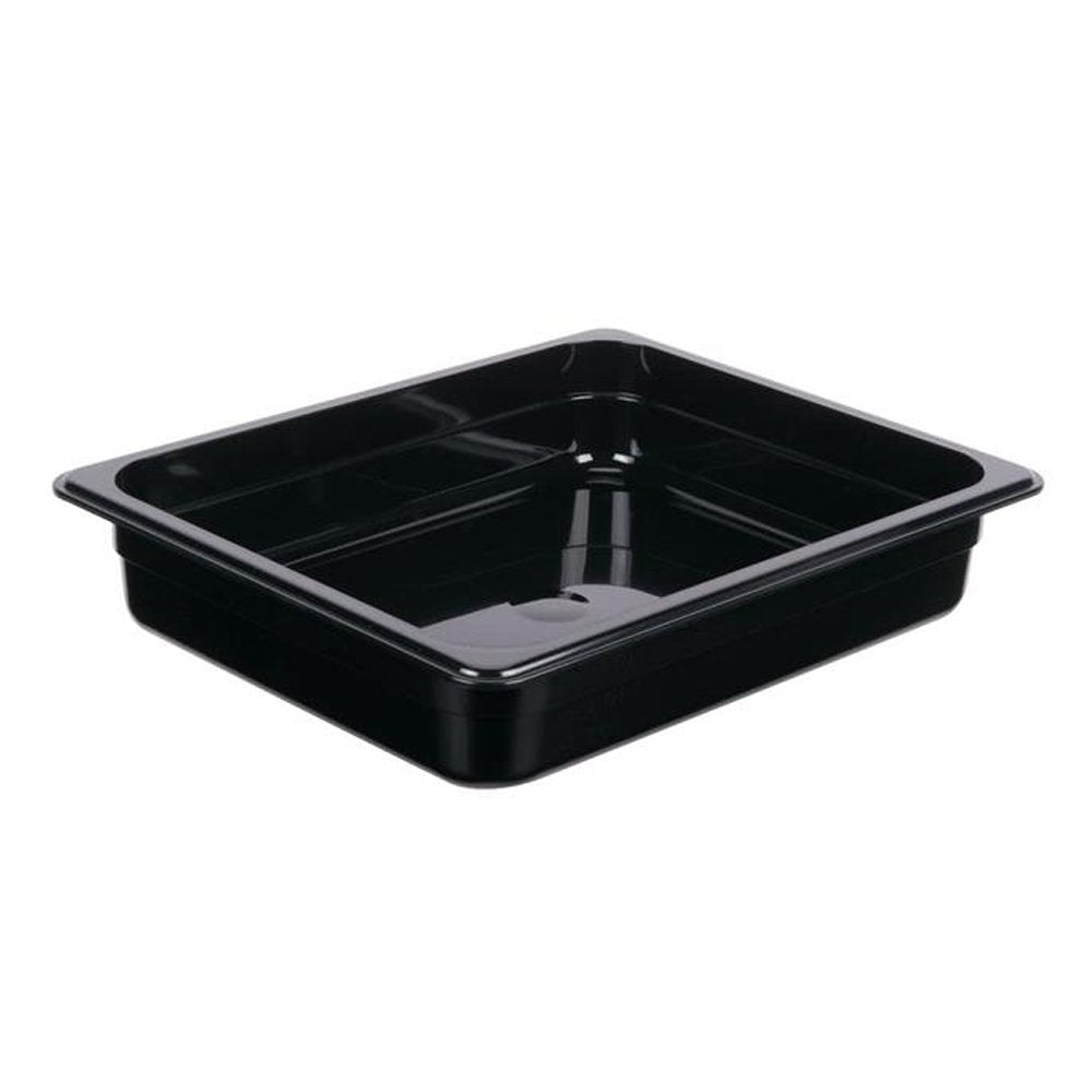 1/2 Size Steam Pan Polycarbonate Black - 3.5L - TEM IMPORTS™