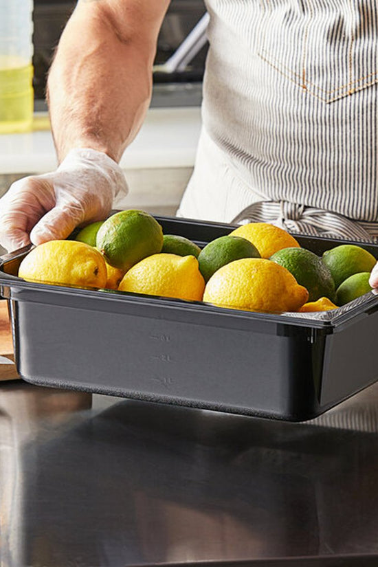 1/2 Size Steam Pan Polycarbonate Black - 5.5L - TEM IMPORTS™