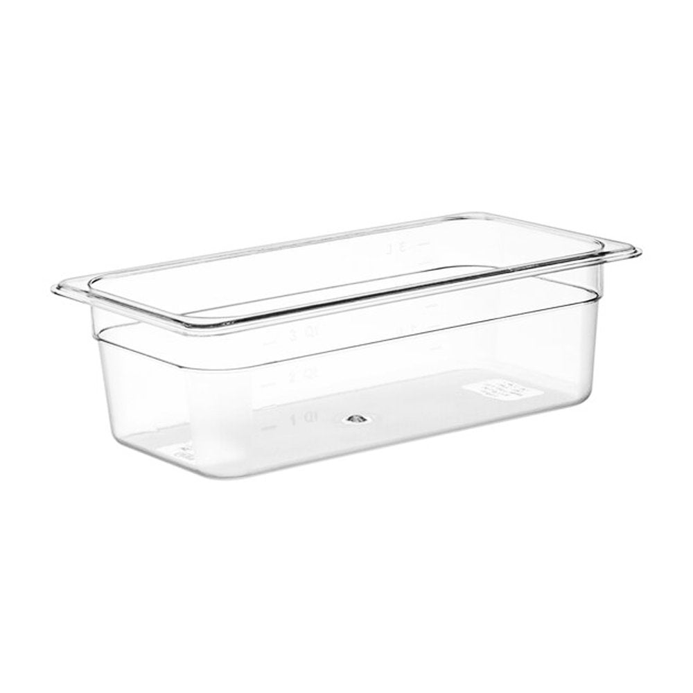 1/3 Size Clear Polycarbonate Food Pan - 100mm - TEM IMPORTS™