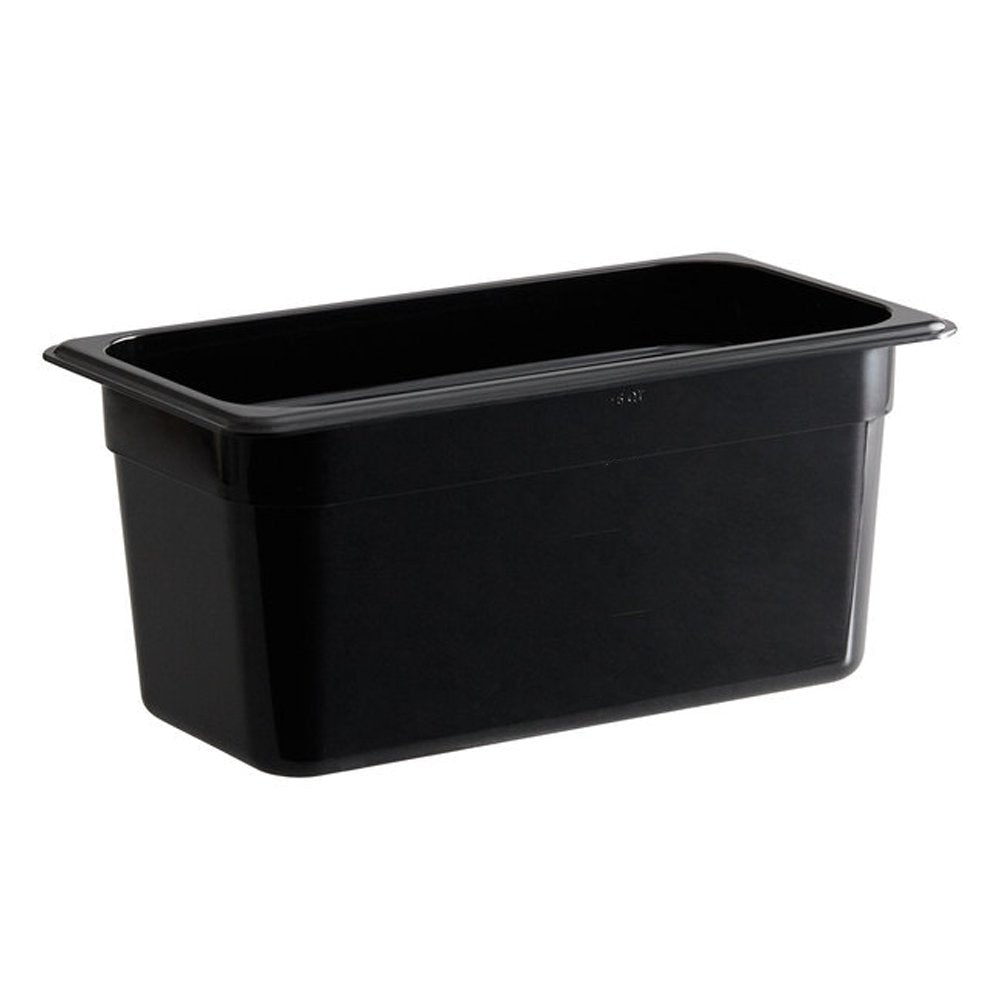 1/3 Size Steam Pan Polycarbonate Black - 11.5L - TEM IMPORTS™