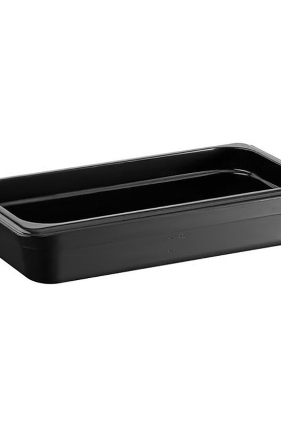 1/3 Size Steam Pan Polycarbonate Black - 5.25L - TEM IMPORTS™