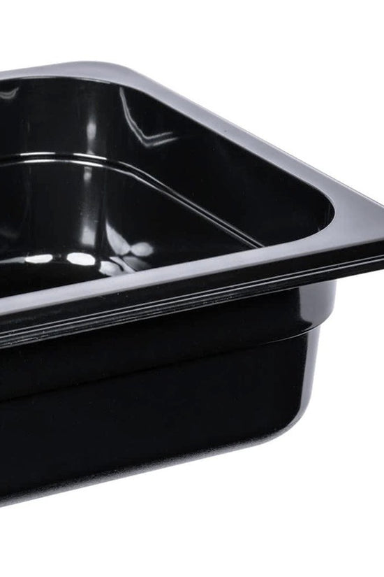 1/3 Size Steam Pan Polycarbonate Black - 8.0L - TEM IMPORTS™