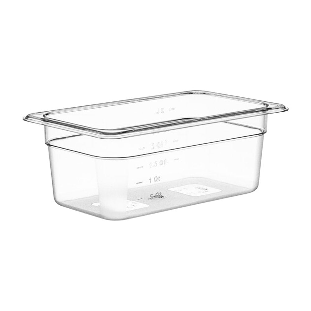 1/4 Size Clear Polycarbonate Food Pan - 100mm - TEM IMPORTS™