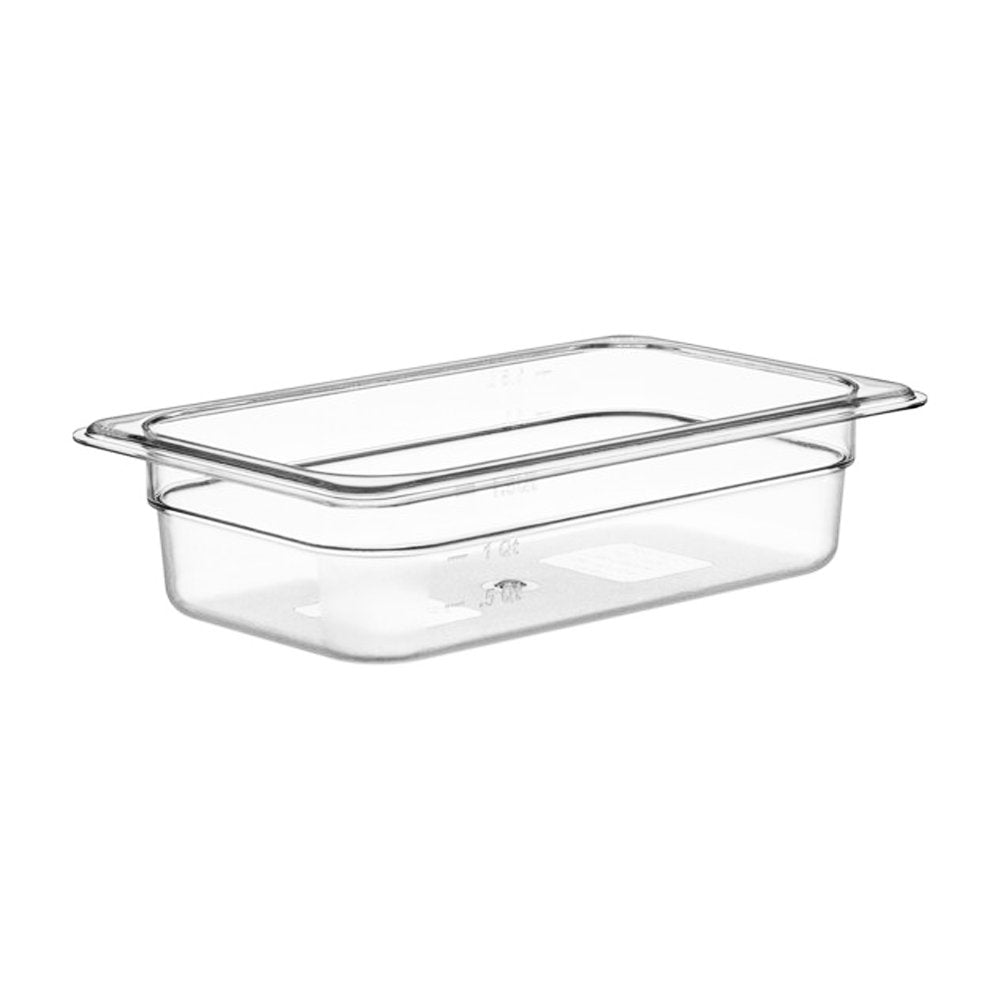 1/4 Size Clear Polycarbonate Food Pan - 65mm - TEM IMPORTS™