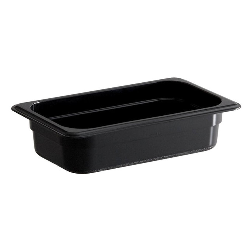 1/4 Size Steam Pan Polycarbonate Black - 1.5L - TEM IMPORTS™