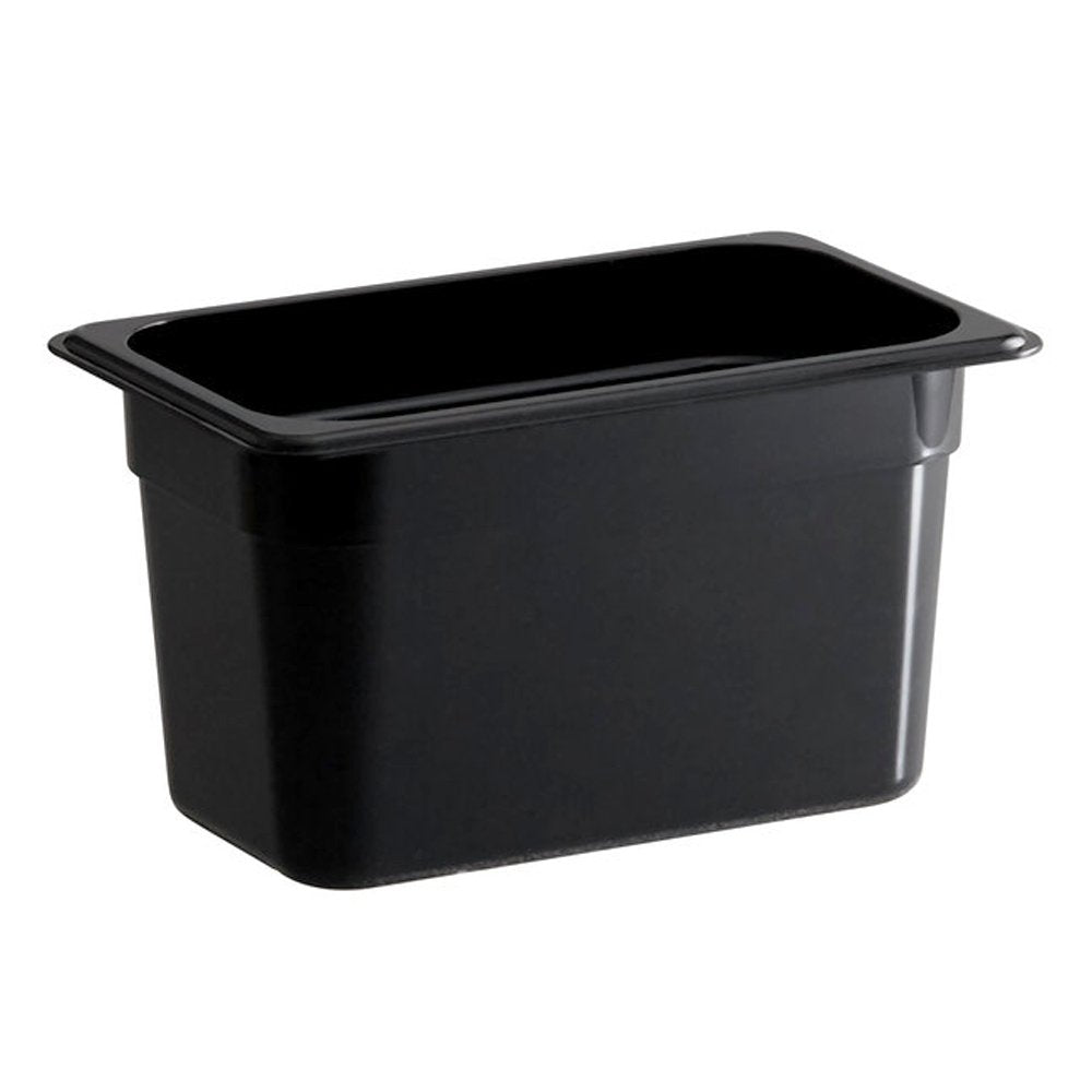 1/4 Size Steam Pan Polycarbonate Black - 150mm