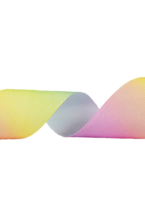 15mm Pastel Gradient Rainbow Grosgrain Ribbon - TEM IMPORTS™