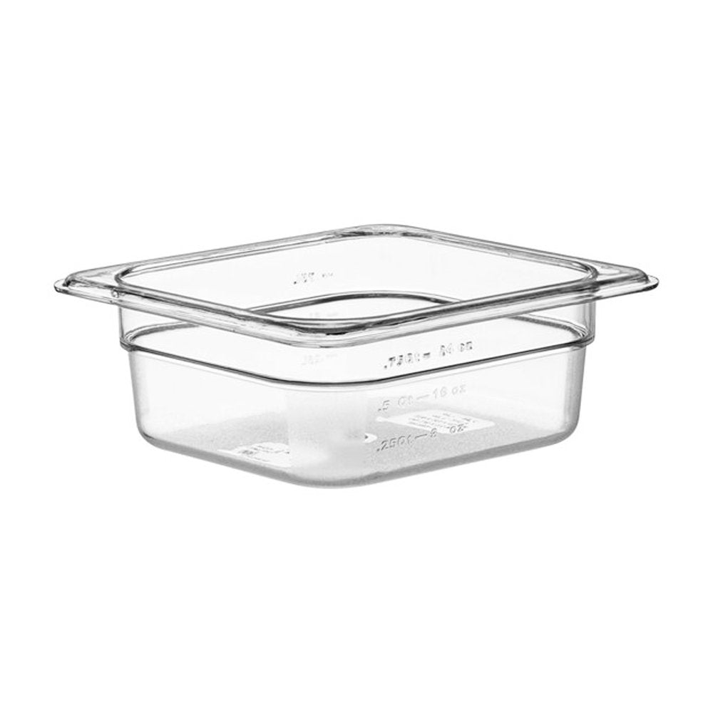 1/6 Size Clear Polycarbonate Food Pan - 65mm - TEM IMPORTS™