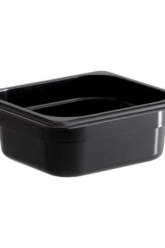 1/6 Size Steam Pan Polycarbonate Black - 1.0L - TEM IMPORTS™