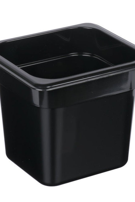 1/6 Size Standard Polycarbonate Black Food Pan - 150mm