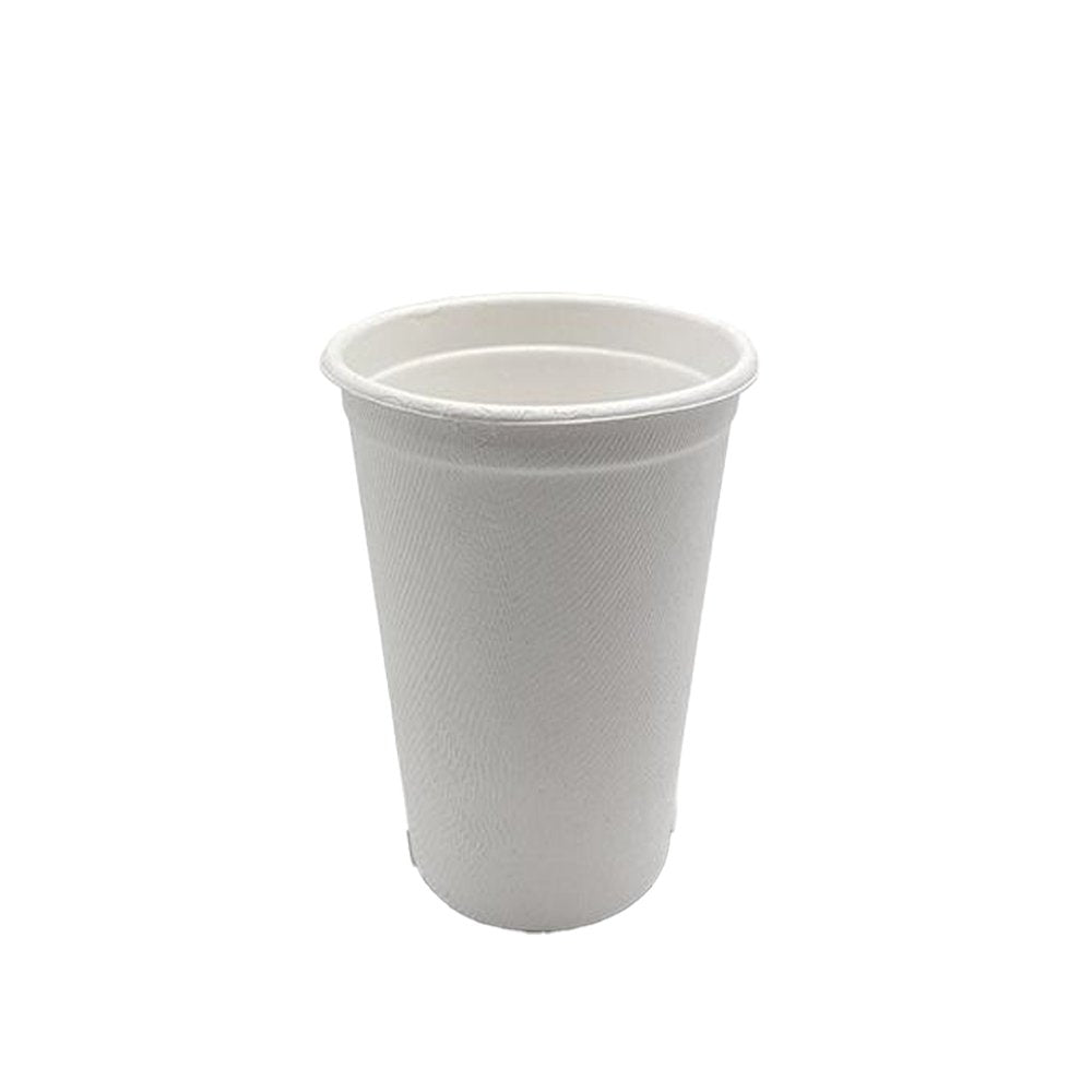 16oz/475mL (90mm) White Sugarcane Cup - TEM IMPORTS™