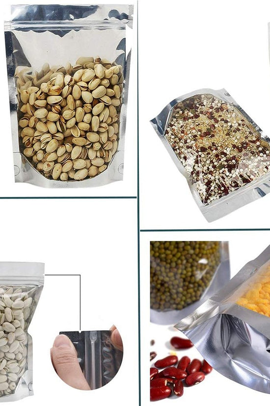16x24 Silver Ziplock Foil Bag Full Window-Pk50 - TEM IMPORTS™