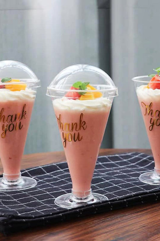 180mL Clear Pedestal Round Shape Container with Lid - TEM IMPORTS™