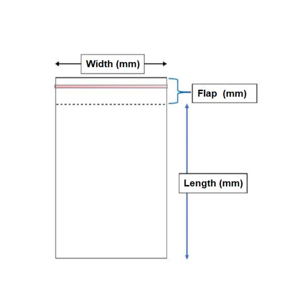 180x120mm Clear Self Adhesive Sealing Bag - Pk100 - TEM IMPORTS™