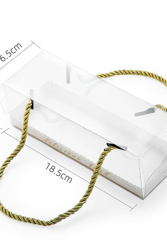 185mm Long Rectangular Transparent Box With Silk Handle - TEM IMPORTS™