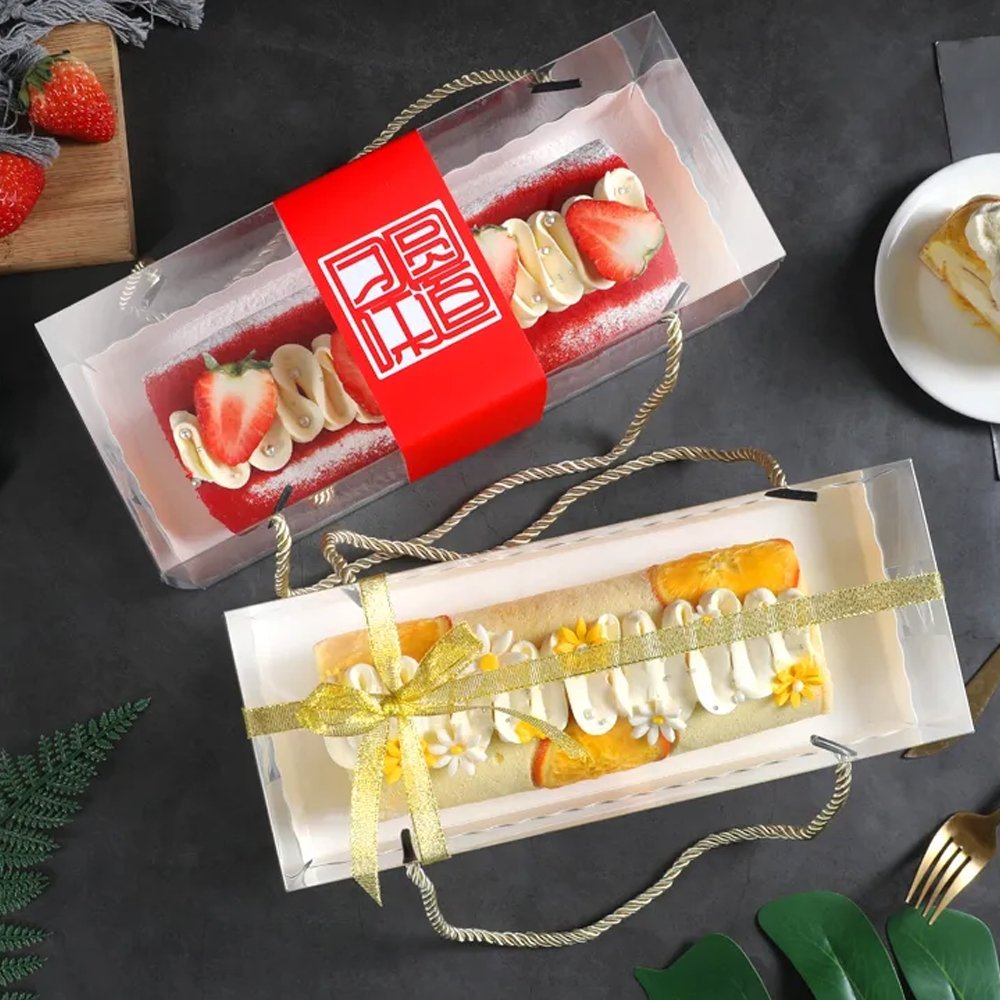 185mm Long Rectangular Transparent Box With Silk Handle - TEM IMPORTS™