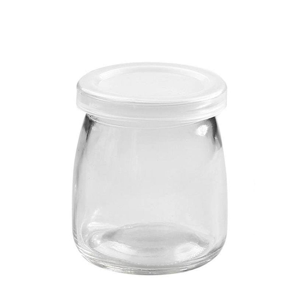 200mL Plain Pudding Glass Jar With Soft PE Lid