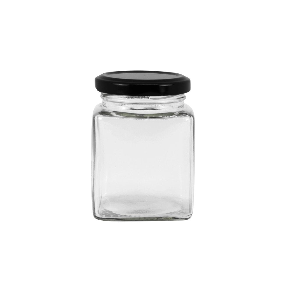 200mL Square Glass Jar With Metal Twist Lid