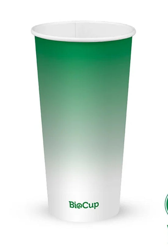 20oz/600mL (90mm) Green Cold Paper BioCup - 1000/ctn - TEM IMPORTS™