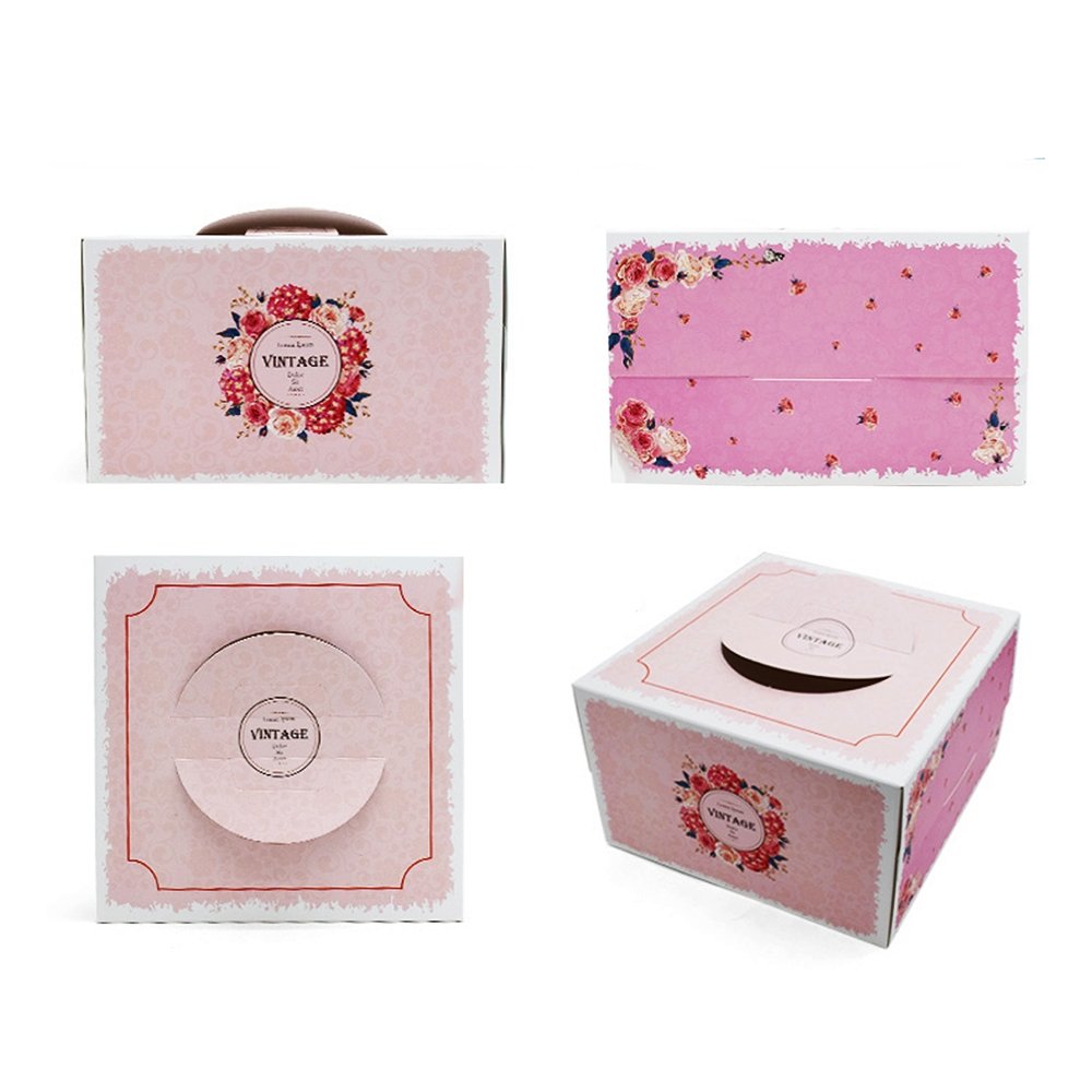 20x20x15 Patisserie Square Cake Box - Vintage - TEM IMPORTS™